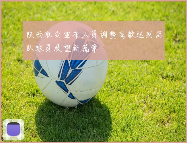 陕西联合宣布人员调整高歌送别离队球员展望新篇章